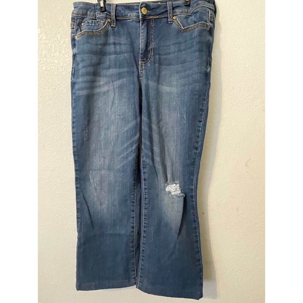Seven Jeans Distressed Bootcut Jeans Hemmed‎ to 32